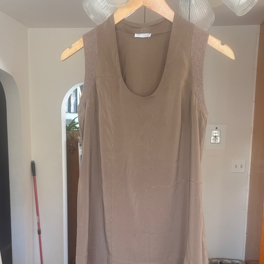 Brunello Cucinelli Brown Sleeveless Blouse